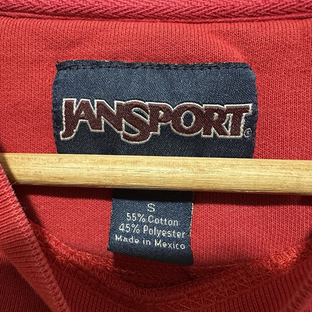 Jansport University Wisconsin Custom Sweatshirt Men's S Red Cropped Crewneck - Picture 3 of 7